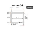 Table inox 1600 x 600 mm adossée ECO / GOLDINOX