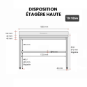 Table inox 1800 x 600 mm adossée ECO / GOLDINOX