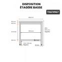 Table inox 600 x 700 mm avec renfort / GOLDINOX