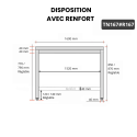 Table inox 1600 x 700 mm avec renfort / GOLDINOX