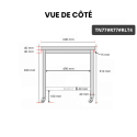 Table inox 700 x 700 mm avec renfort sur roulettes / GOLDINOX