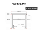 Table inox 1400 x 700 mm avec renfort sur roulettes / GOLDINOX