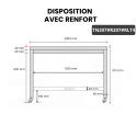Table inox 2000 x 700 mm avec renfort sur roulettes / GOLDINOX