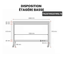 Table inox 2000 x 700 mm avec renfort sur roulettes / GOLDINOX