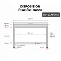 Table inox 1600 x 700 mm adossée avec 2 étagères / GOLDINOX