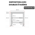 Table inox 800 x 700 mm avec 2 étagères sur roulettes / GOLDINOX
