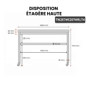 Table inox 2000 x 700 mm avec 2 étagères sur roulettes / GOLDINOX