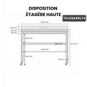 Table inox 1600 x 500 mm adossée sur roulettes / GOLDINOX