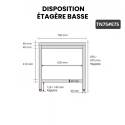 Table inox 700 x 500 mm avec 2 étagères / GOLDINOX