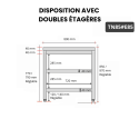 Table inox 800 x 500 mm avec 2 étagères / GOLDINOX