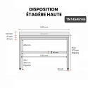 Table inox 1400 x 500 mm avec 2 étagères / GOLDINOX