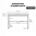 Table inox 1600 x 500 mm avec 2 étagères / GOLDINOX