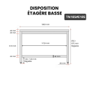 Table inox 1800 x 500 mm avec 2 étagères / GOLDINOX