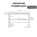 Table inox 2000 x 500 mm avec 2 étagères / GOLDINOX