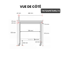 Table inox 700 x 500 mm adossée avec renfort sur roulettes / GOLDINOX