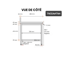 Table inox soubassement 500 x 500 mm adossée / GOLDINOX