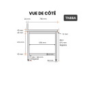 Table inox 800 x 800 mm adossée / GOLDINOX