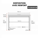 Table inox 1600 x 800 mm adossée avec renfort / GOLDINOX