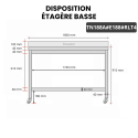 Table inox 1800 x 800 mm adossée avec 2 étagères sur roulettes / GOLDINOX