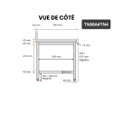 Table inox soubassement 800 x 800 mm adossée / GOLDINOX 