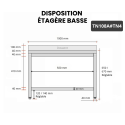 Table inox soubassement 1000 x 800 mm adossée / GOLDINOX 