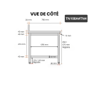 Table inox soubassement 1000 x 800 mm adossée / GOLDINOX 