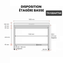 Table inox soubassement 1600 x 800 mm adossée / GOLDINOX 