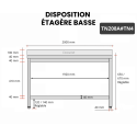 Table inox soubassement 2000 x 800 mm adossée / GOLDINOX 