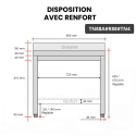 Table inox soubassement 800 x 800 mm adossée avec renfort / GOLDINOX 
