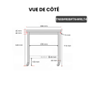 Table inox soubassement 800 x 800 mm avec renfort sur roulettes / GOLDINOX 