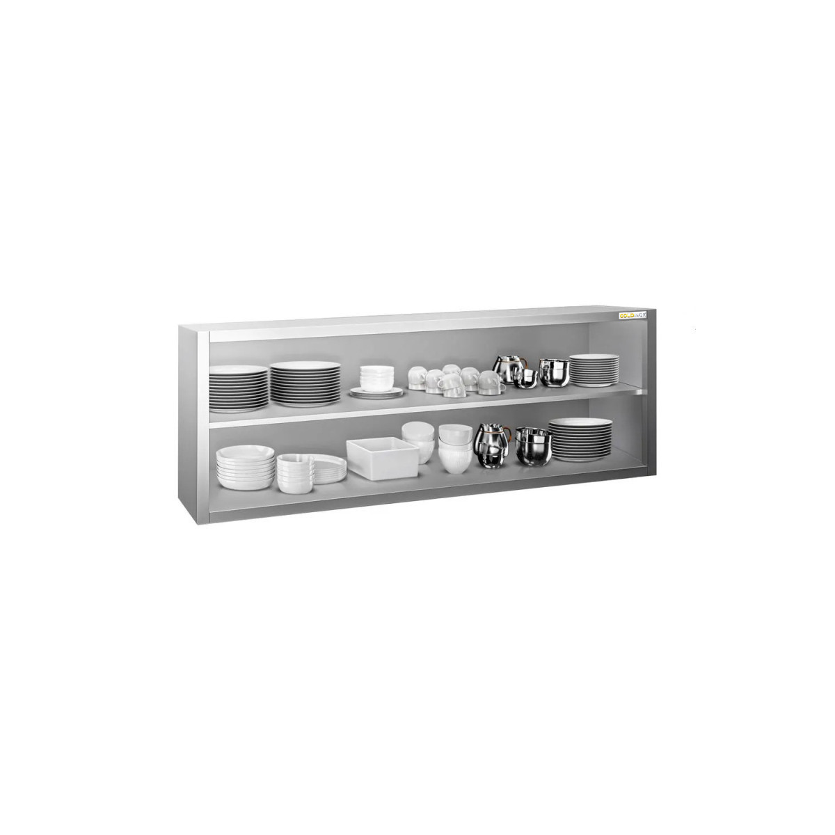 Placard mural inox 2000 x 400 mm / Hauteur 650 mm avec portes coulissantes PREMIUM / GOLDINOX