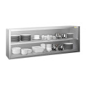Placard mural inox 2000 x 400 mm / Hauteur 650 mm avec portes coulissantes PREMIUM / GOLDINOX