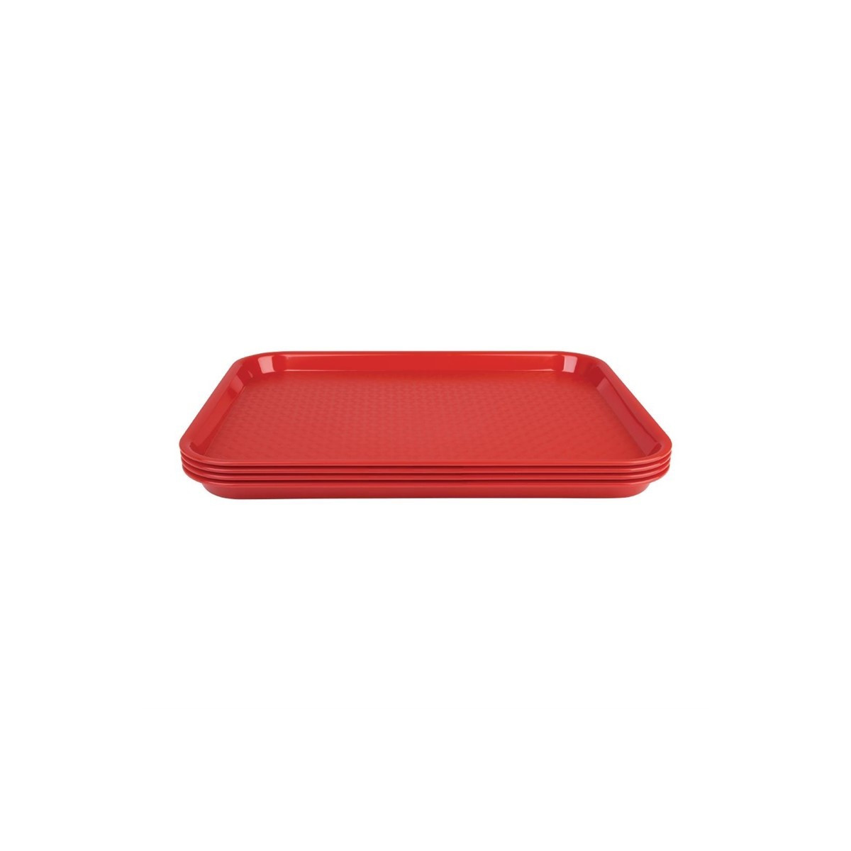 Plateau de service rouge 345x265mm - LOT DE 10