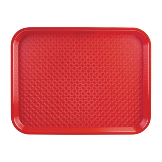 Plateau de service rouge 345x265mm - LOT DE 10