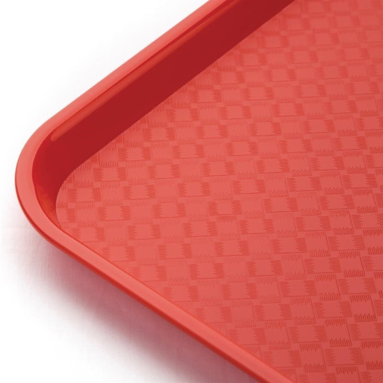 Plateau de service rouge 345x265mm - LOT DE 10
