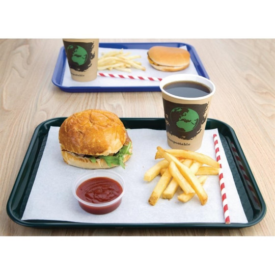 Plateau de service vert 345x265mm - LOT DE 10