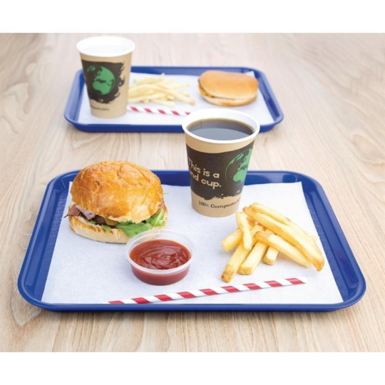 Plateau de service bleu 345x265mm - LOT DE 30