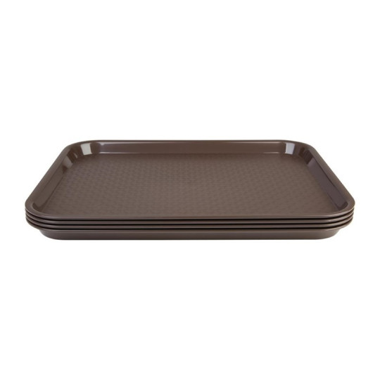 Plateau de service marron 345x265mm - LOT DE 30