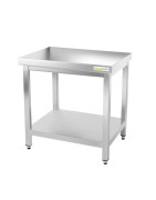 Table de travail inox avec étagère inférieure profondeur 800 mm