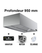 Hotte caisson profondeur 950 mm - Avec moteur
