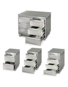 Meuble tiroirs inox profondeur 600 mm