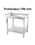 Table de travail inox profondeur 700 mm