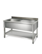 Plonge inox 1 Bac - Profondeur 600 mm