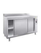 Armoire chauffante avec portes coulissantes et dosseret profondeur 700 mm
