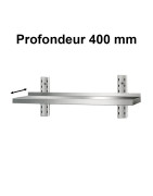 1 x Etagère murale inox profondeur 400 mm