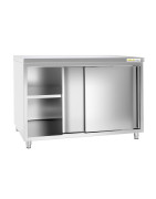 Meuble bas inox avec portes coulissantes profondeur 600 mm